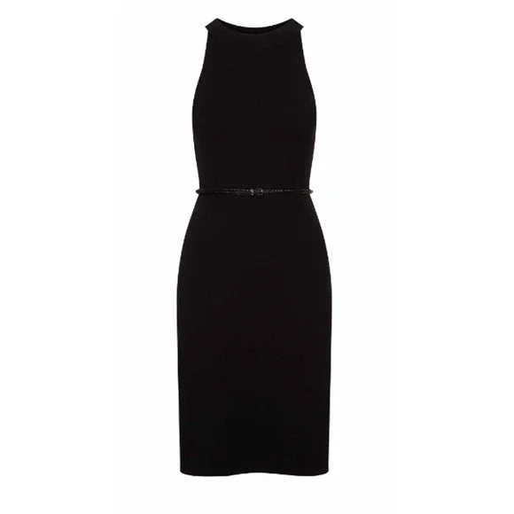 Anne Klein | Dresses | Anne Klein Womens Halter Neck Dress With Belt  Asphalt Xxs | Poshmark